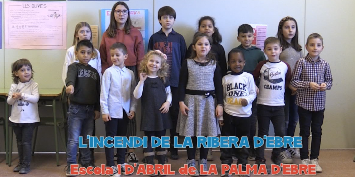 Petits Artistes: “L’incendi de la Ribera d’Ebre” per l’escola 1 d’Abril de la Palma d’Ebre