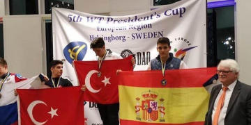 Andreu Pérez, del Taekwondo Alfaro d’Amposta, sotscampió de la President’s Cup Europe 2020