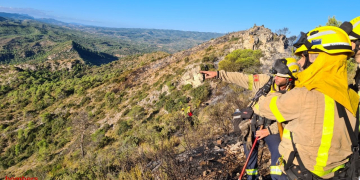Els Bombers donen per controlat l’incendi forestal a Vinebre
