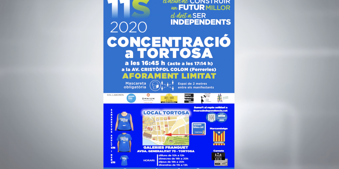 L’ANC Tortosa prepara una concentració a l’avinguda Colom per l’11 de Setembre