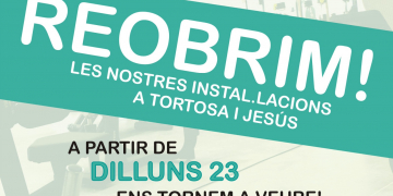 Tortosa reobre les instal·lacions esportives a partir de dilluns, amb l’entrada en vigor de les noves mesures