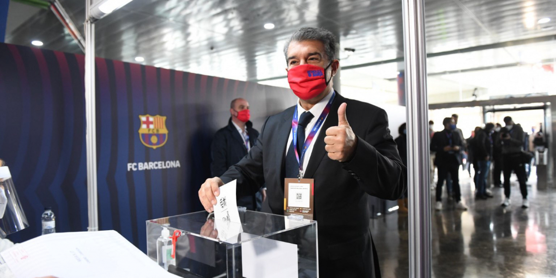 Joan Laporta, nou president del FC Barcelona, també arrassa a la seu de Tortosa