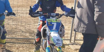 Unai Ortiz, del Moto Club Tortosa, acaba 29è a la segona prova del Català de motocròs de nens