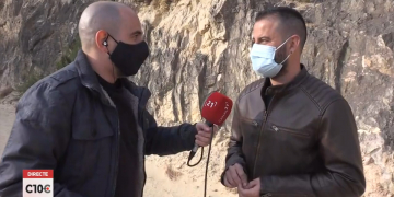 Obres de consolidació del mur de contenció sobre l’Assut a Tivenys