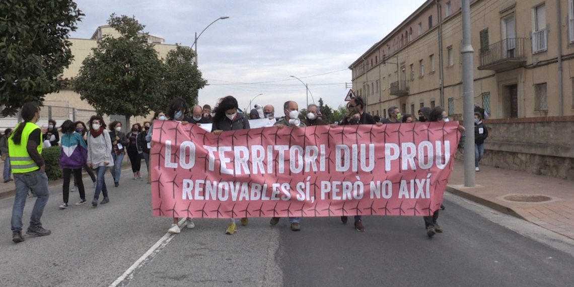 La Terra Alta es manifesta sota el lema ‘Renovables sí, però no així’