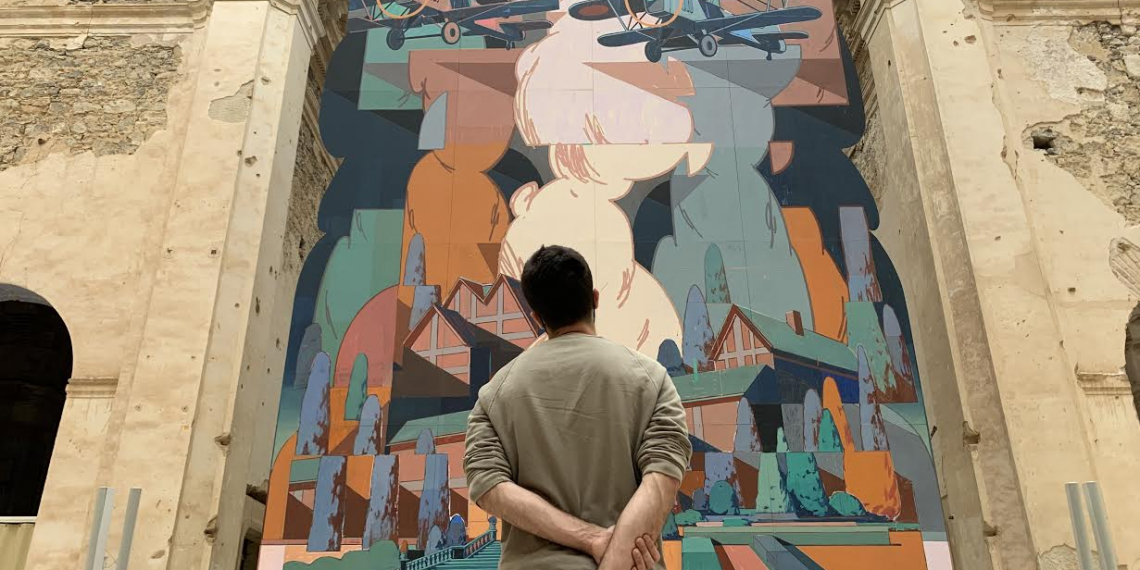 Corbera d’Ebre recorda els bombardejos amb un gran mural a l’església vella