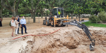 Tortosa inicia les obres per ubicar la font de la plaça de l’Ajuntament al parc municipal