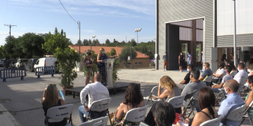 Inauguració del pavelló municipal i visita a la caldera de biomassa