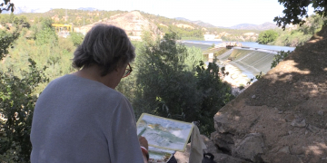 Els Urban Sketchers Terres de l’Ebre plasmen l’assut de Tivenys