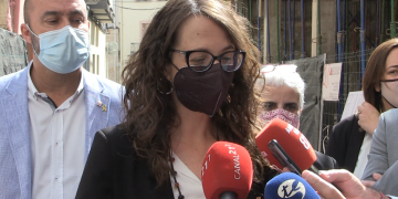 La consellera Verge visita les obres del futur SIAD d’Amposta