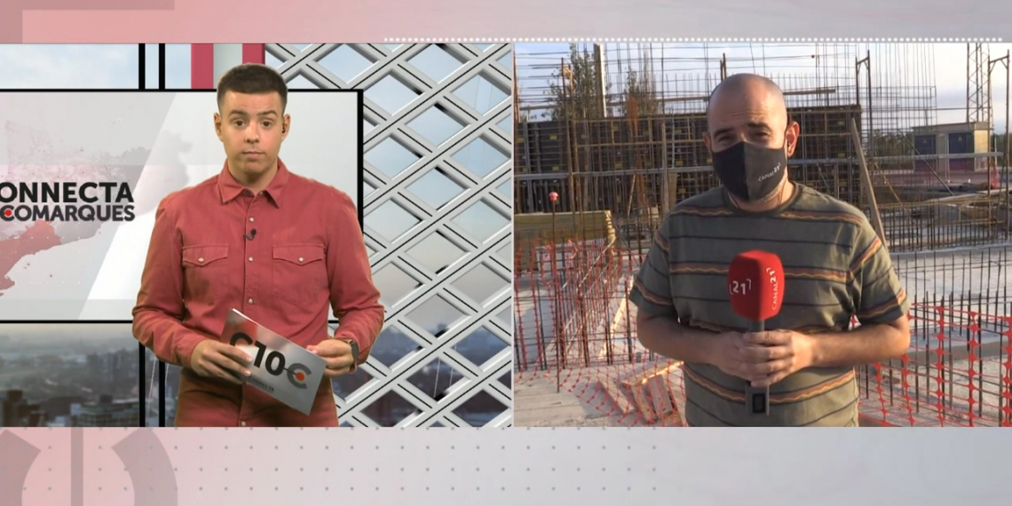 Obres de construcció de la nova llotja de peix de Deltebre