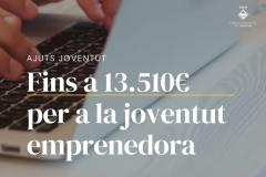 13.510€ per a les persones joves que treballin com a autònomes durant 12 mesos