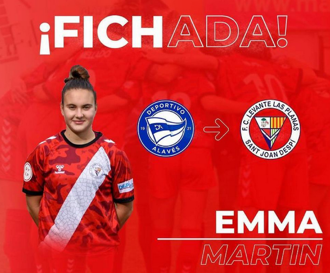 L’ebrenca Emma Martín s’incorpora al Levante Las Planas de Barcelona