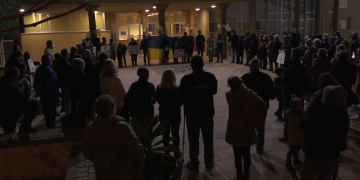 Concentració a Deltebre en l’acte unitari en suport al poble ucraïnès