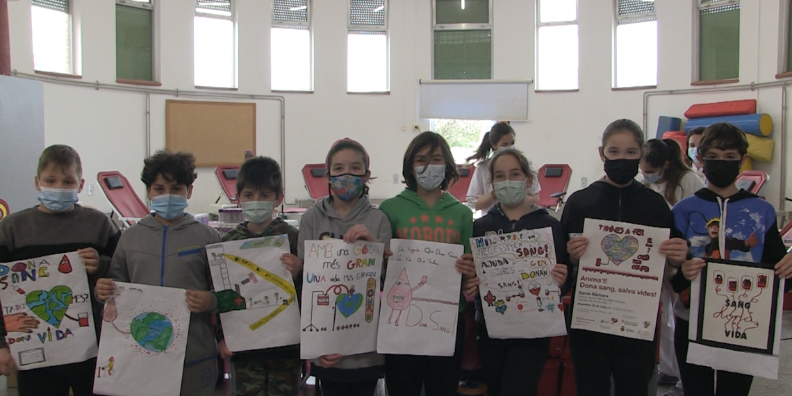 Marató de donació de sang a l’escola de primària de Santa Bàrbara