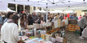 Amposta celebra Sant Jordi amb 20 paradetes al nucli antic de la ciutat