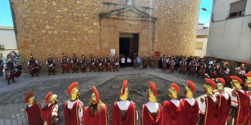 La processó de l’Encontre de la Palma, amb armades per primera vegada