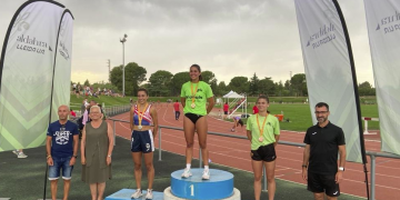 Maria Vidal, Anna Cardona i Ruth Martí, or, plata i bronze, en el Català sub’20 d’atletisme outdoor