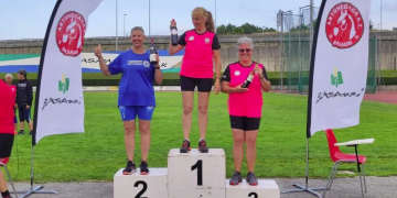 Maria José Descarega, de la UAM, tercera al Pentatló de llançaments de Basauri