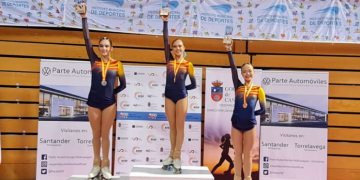 Anouk Vizcarro, del Club Patí l’Aldea, tercera en categoria júnior a l’Estatal de Santander