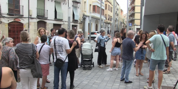 Concentració dels veïns del nucli antic de Tortosa pels problemes de convivència