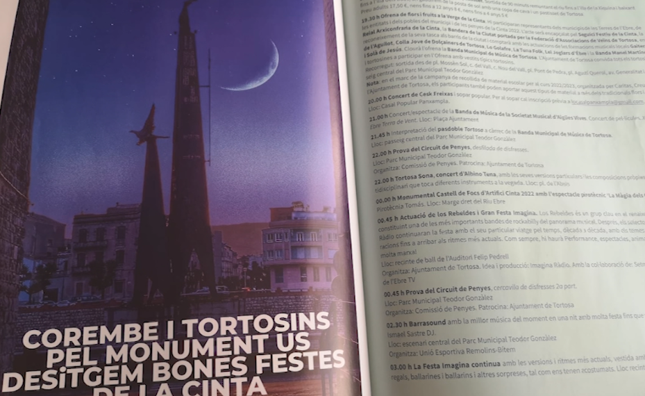 Polèmica per la presència del monument franquista al programa de la Cinta