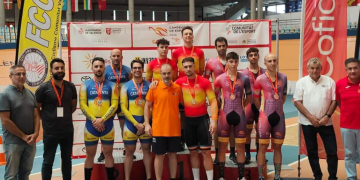 El moranovenc Manu Usach guanya la plata a la prova de velocitat per equips de l’Estatal de Pista