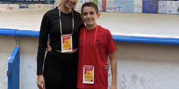 Júlia Amado i Aleix Amado, del Club Patí l’Aldea, competeixen en la Copa d’Europa de Roccaraso
