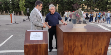 Jordi Sànchez inaugura la plaça 1 d’Octubre de l’Aldea i demana perdó per la situació política