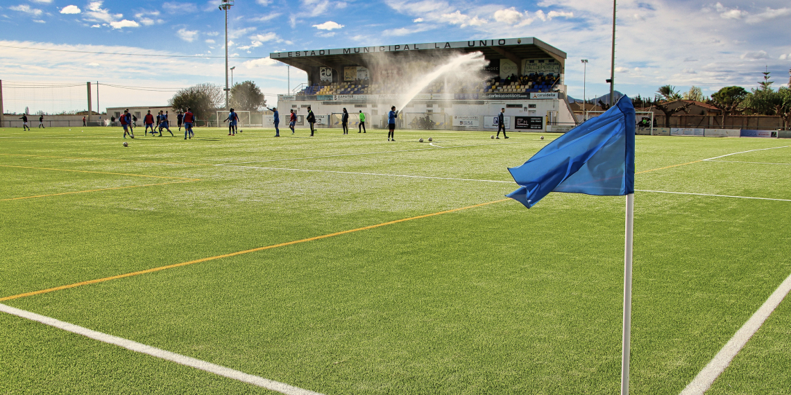 Inauguració de la nova gespa artificial de l’estadi de la Unió de l’Aldea