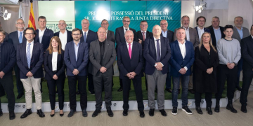 Joan Soteras torna a prendre possessió com a president de la Federació Catalana de Futbol