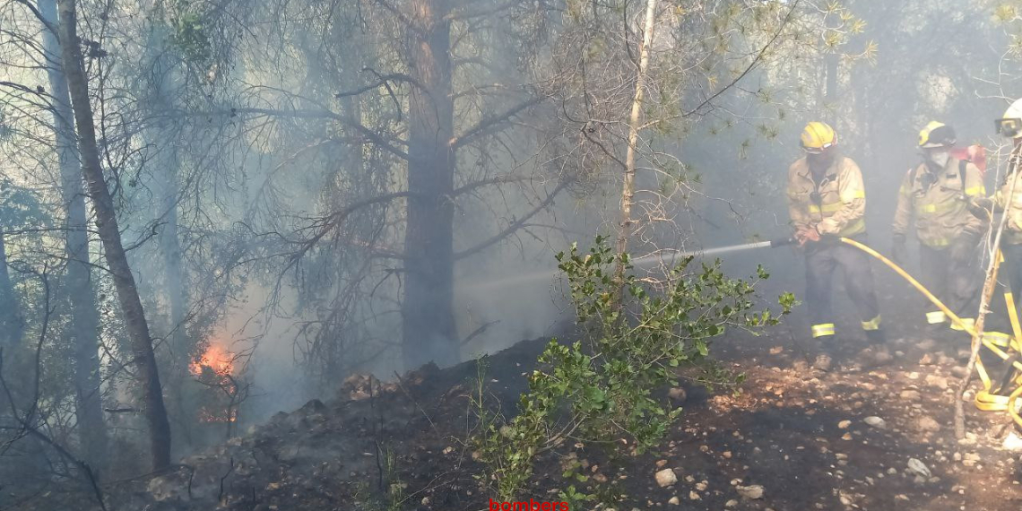 Controlat l’incendi forestal a la Vall de Rubí, a Bítem