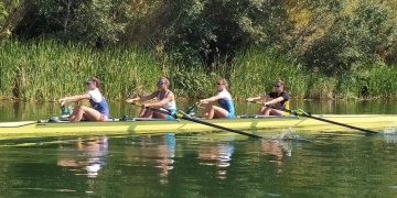 Noa Guasch, Natiela Vatamaniuc i Meri Alonso, representants ebrencs a l’Europeu júnior de rem
