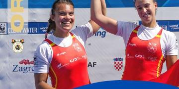 Aina Cid or i Marifer València plata a la Copa del Món de Rem de Zagreb