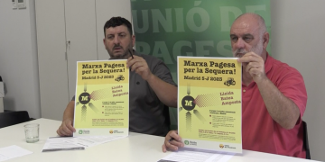 Tractorada d’UP fins a Madrid per exigir solucions davant la sequera