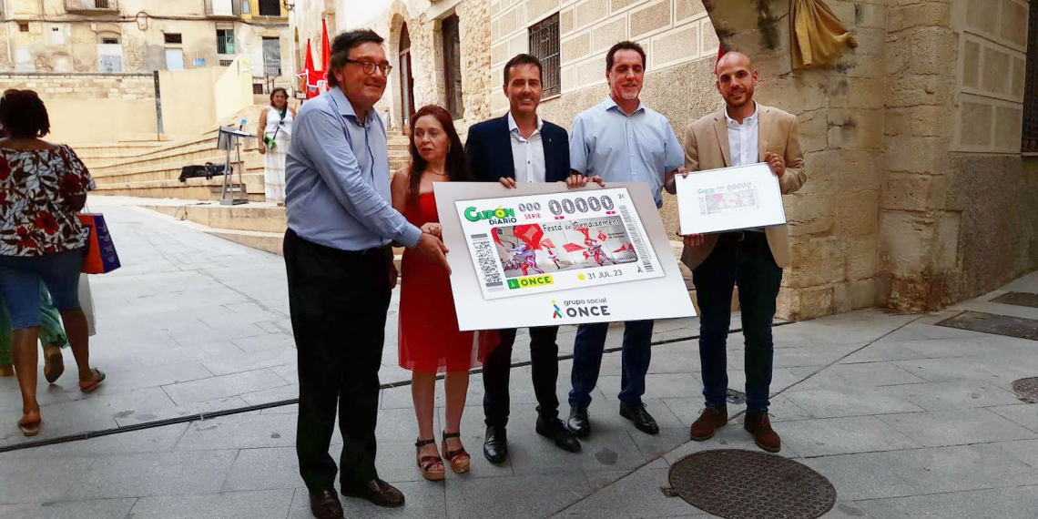 La Festa del Renaixement, imatge d’un cupó de l’ONCE