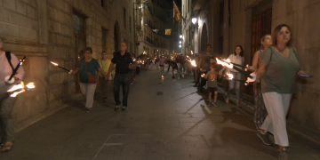 La 15a Marxa de Torxes de Tortosa reivindica la unitat de la llengua als Països Catalans