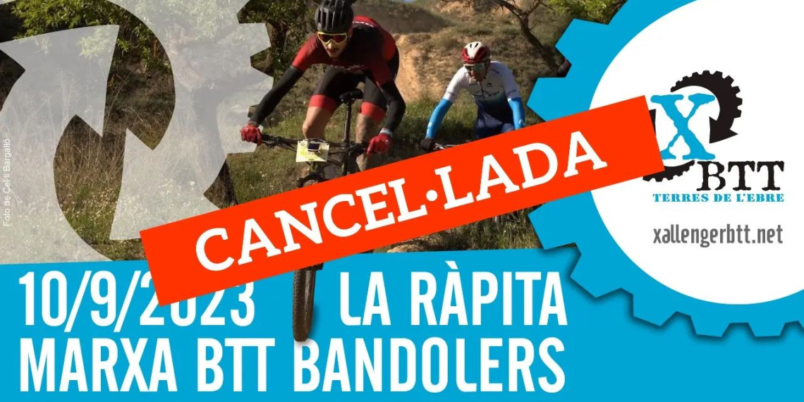 La Marxa BTT Bandolers de La Ràpita, suspesa perquè els aiguats han malmès gran part del circuit