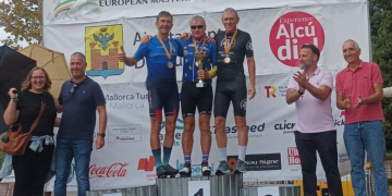 Ramon Roig, de la Penya Ciclista Ribera d’Ebre, sotscampió d’Europa Màster 65