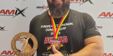 Joan Ferrer guanya la competició d’arrossegaments d’strongman de l’Arnold Classic Europe