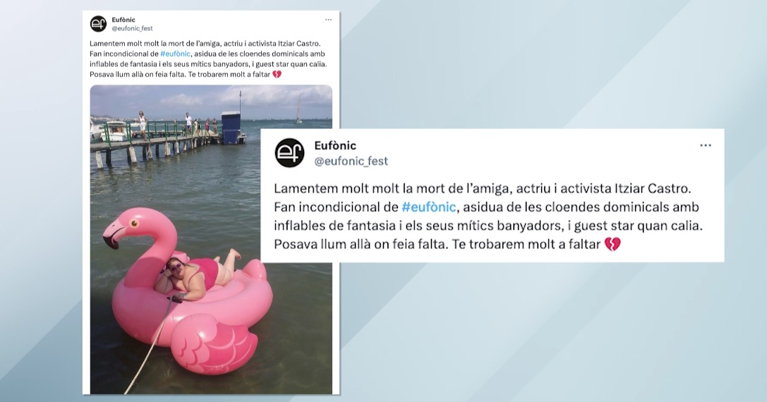 L’Eufònic lamenta la mort de l’actriu i activista Itziar Castro