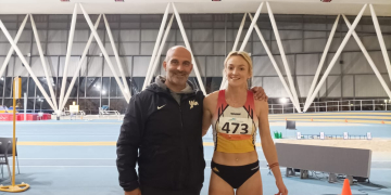 Andrea Sabou, de l’Agrupació Atlètica de Catalunya, guanya el Control de Pentatló Femení de Sabadell