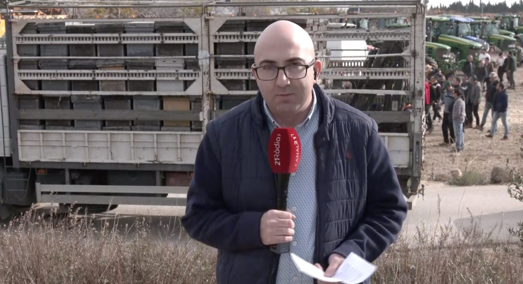 La protesta dels pagesos a l’Aldea, al #PrimeraColumna