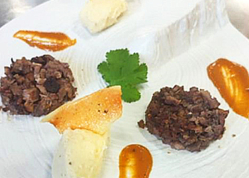 Rodó de corder amb patata cristall