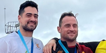 Mario Stefanov, del Club Atletisme Ascó, or en la prova de 60 tanques de l’Estatal sub’18