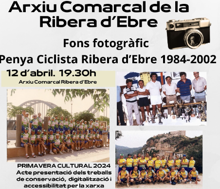 La Penya Ciclista Ribera d’Ebre presenta els treballs fets amb el seu fons fotogràfic (1984-2002)