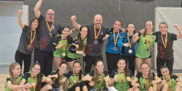 L’infantil femení de l’Handbol Ascó, sotscampió de la Lliga Catalana
