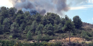 22 dotacions terrestres dels Bombers i 8 d’aèries treballen en un incendi forestal a Batea, a la Terra Alta