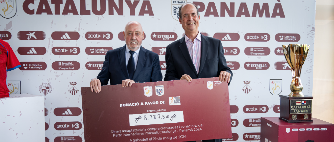 El Catalunya-Panamà va tenir la seua vessant solidària amb la Fundació Atendis de Sabadell