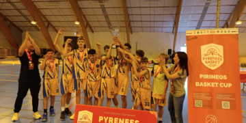 L’equip infantil del Club Bàsquet l’Aldea, sotscampió de la Pyrenees Bàsquet Cup